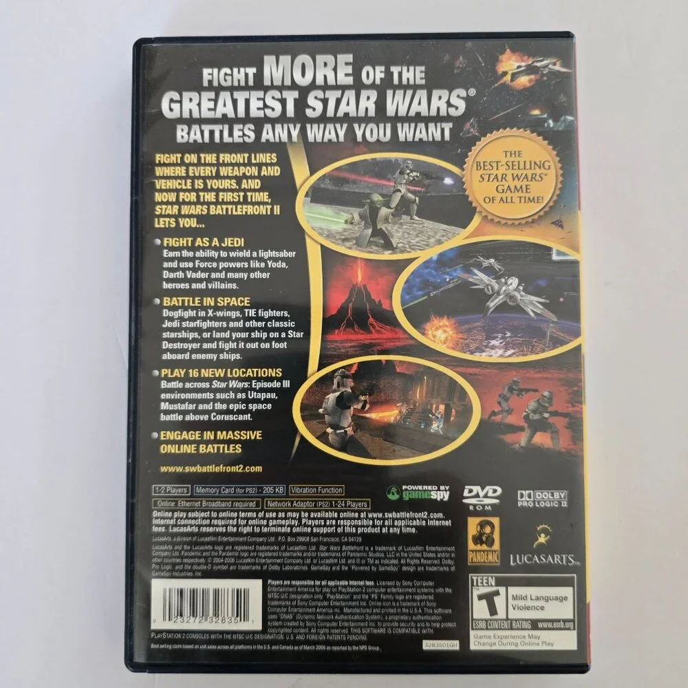 Star Wars Battlefront Greatest Hits PS2 Game Complete With Case & Manual LucasAr